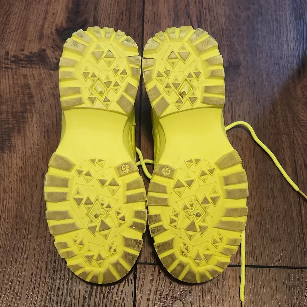 Chunky Lug Neon Sneakers - Picture 14 of 16